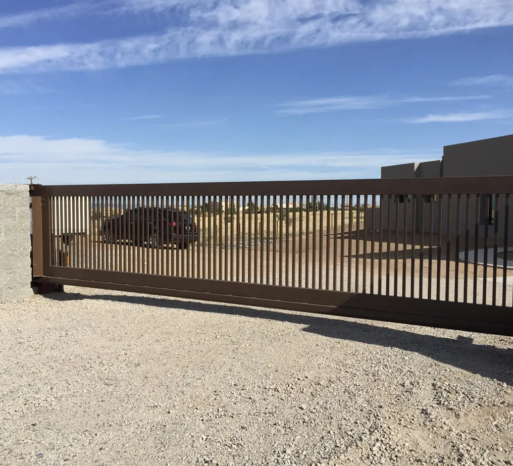 Cantilever sliding steel picket driveway gate